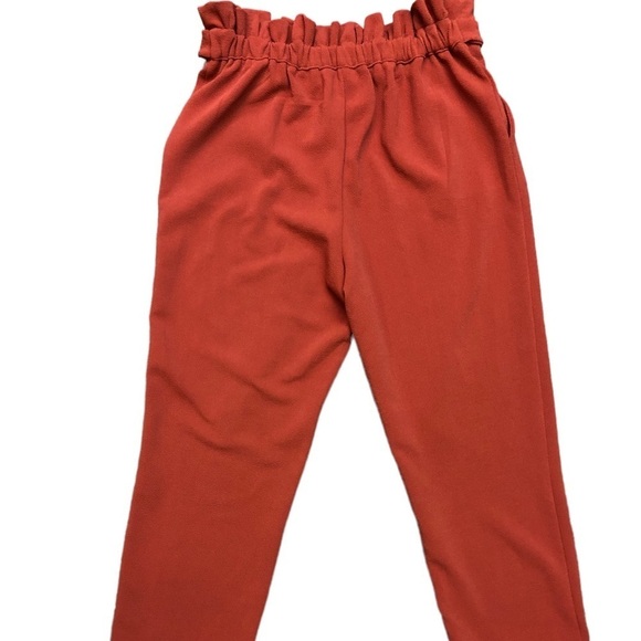 Tie-front Paperbag Waist Trouser Pants - Picture 5 of 9